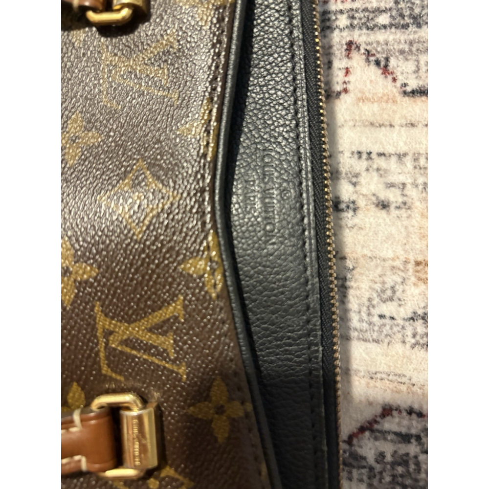 Louis Vuitton Monogram Pallas Tote Bag 2015 Classic Canvas & Leather Black Brown - Picture 7 of 13